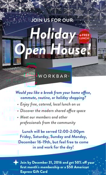 workbar holiday open house card