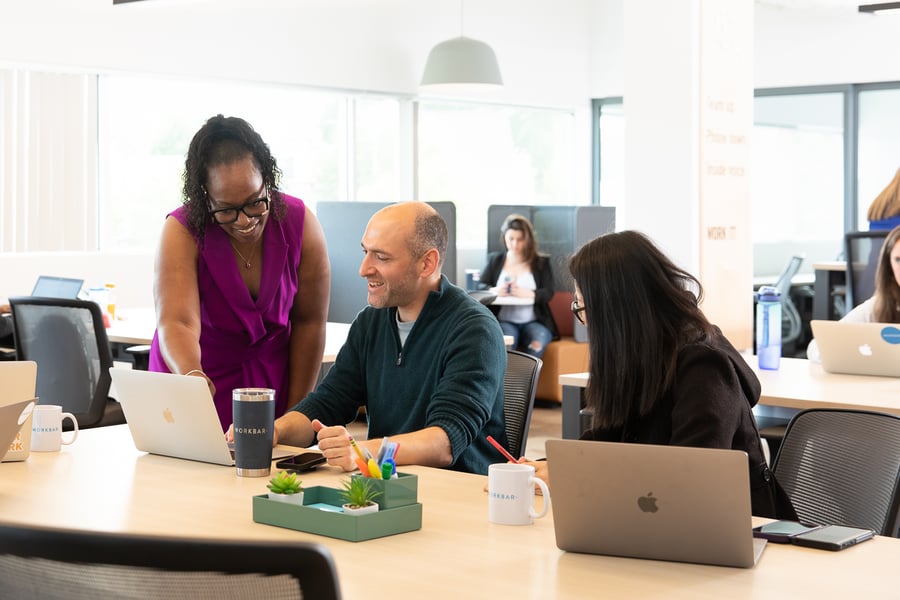 workbar quincy coworking space in use
