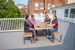 workbar salem people enjoying the open air work setting