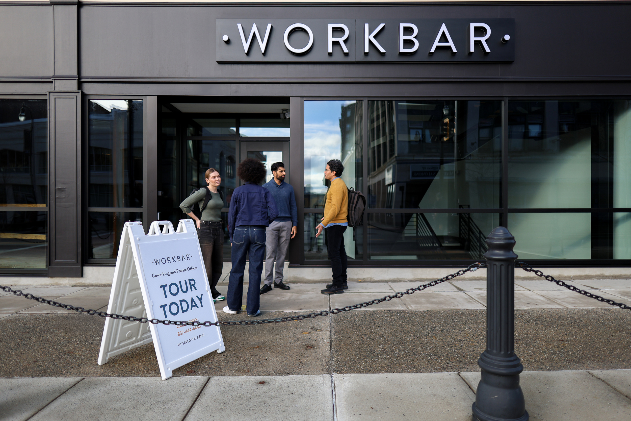 Remote teams coworking at Workbar 