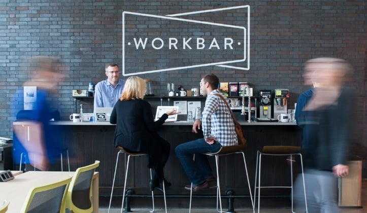 workbar coffee station with people